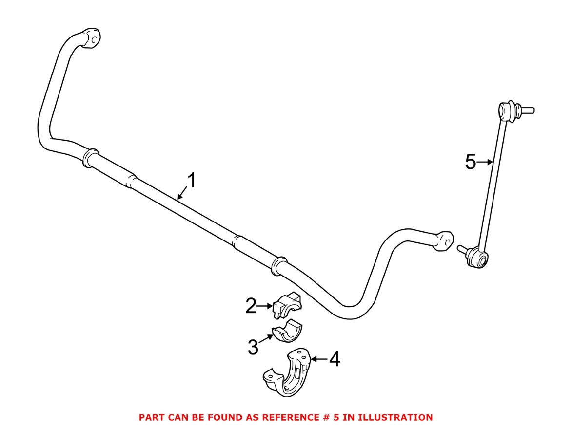 BMW Sway Bar End Link - Front Driver Side 31302284643